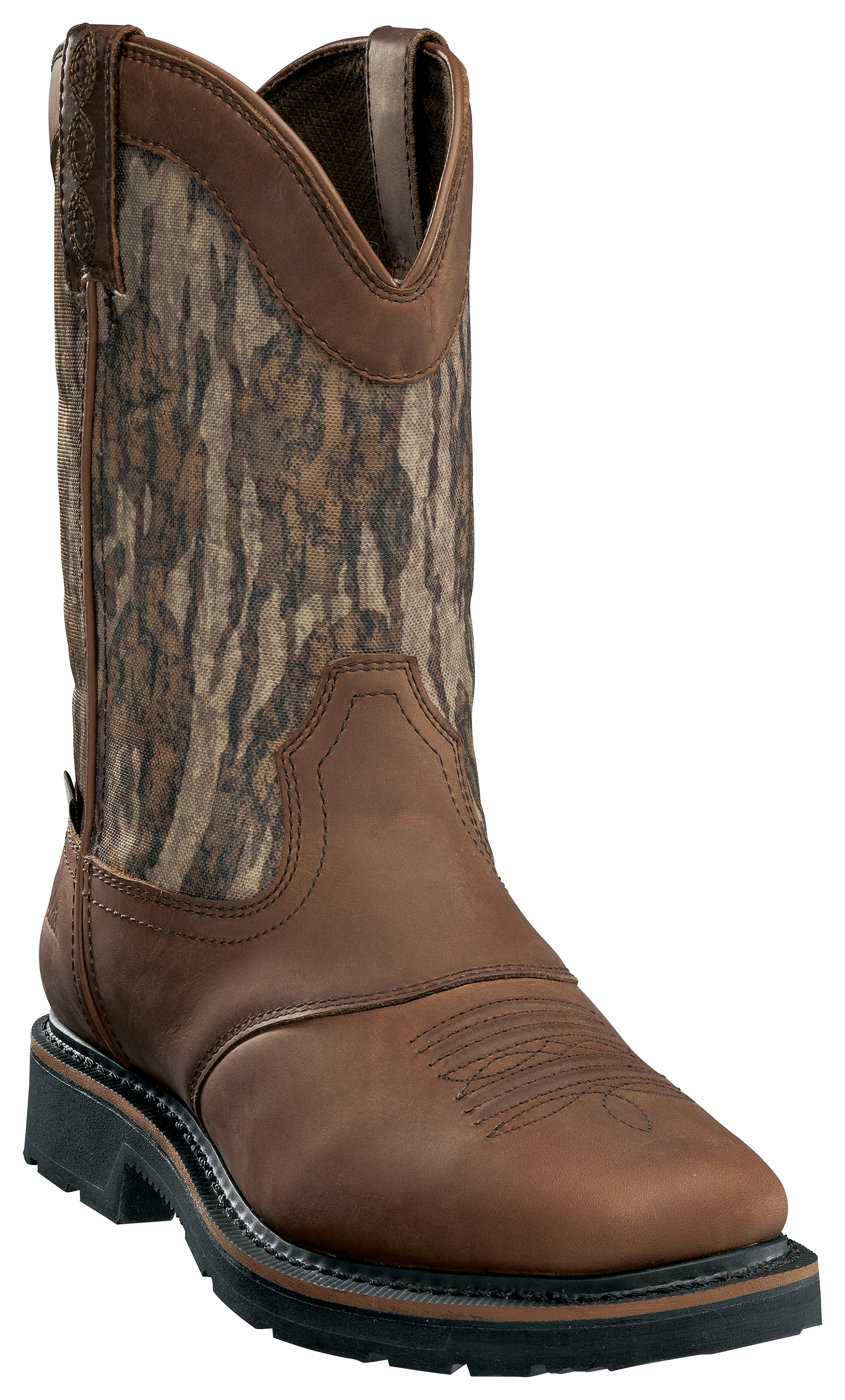 Cabela's Pinedale Camo Waterproof Square-Toe Western Work Boots for Men ...